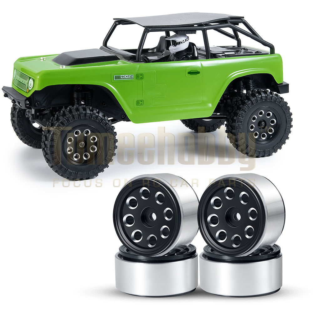 Tumee Hobby 1.0" Beadlock Wheel Rims 1/24 SCX24 Deadbolt Gladiator 4WD