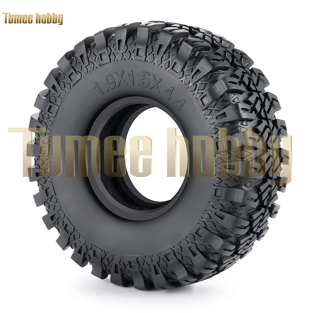 Tumee Hobby 1.9inch Rubber Tyre 1/10 SCX10 CC01 D110 D90 RC 4WD TRX4 TRX6