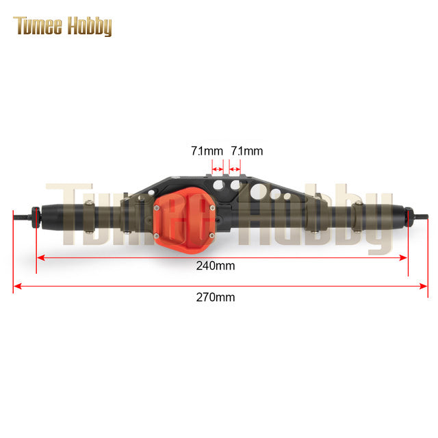 Tumee Hobby TFL Complete Front & Rear Axle 1/10 Axial Wraith 90018 90053 90048 RR10