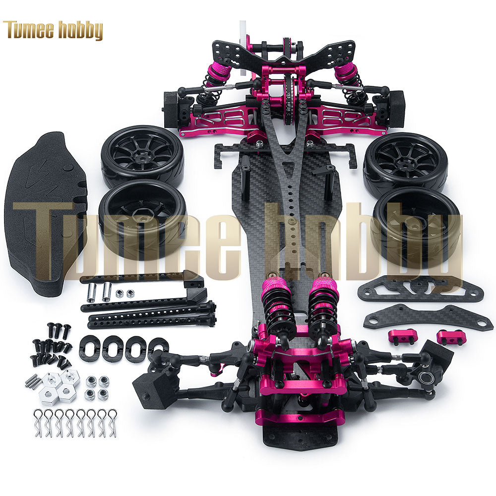 Tumee Hobby 1Set Metal & Carbon Fiber Chassis Frame Kit 1/10 Sakura D5S RWD