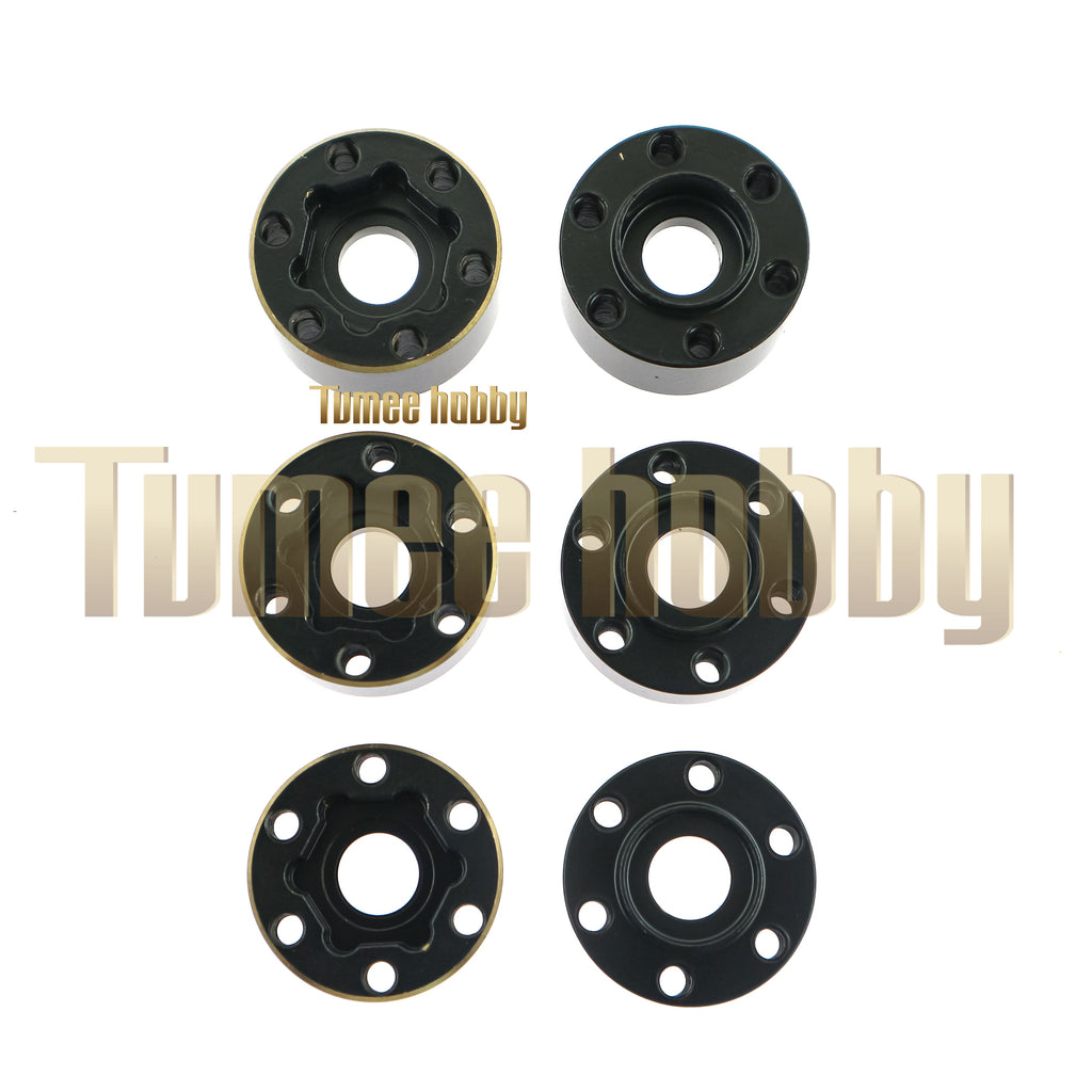 Tumee Hobby 4pcs/Set Brass Wheel Hub Hex Adapter 1/10 SCX10 TRX4 TRX6