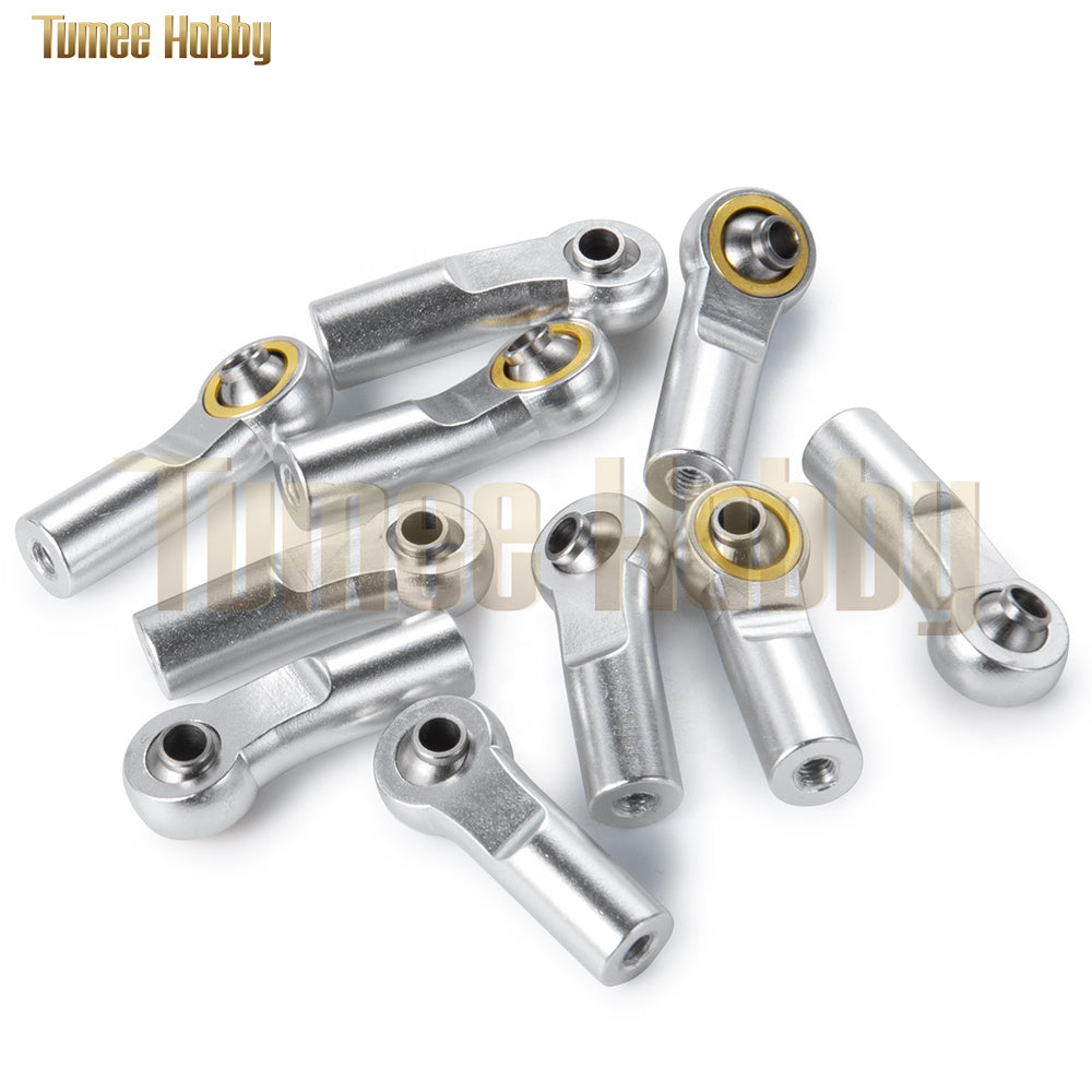 Tumee Hobby Aluminum Alloy M3 Rod End Ball Head Connector Linkage Pull Rod Tie for 1/10 Axial SCX10 RC Model Car Toy Parts