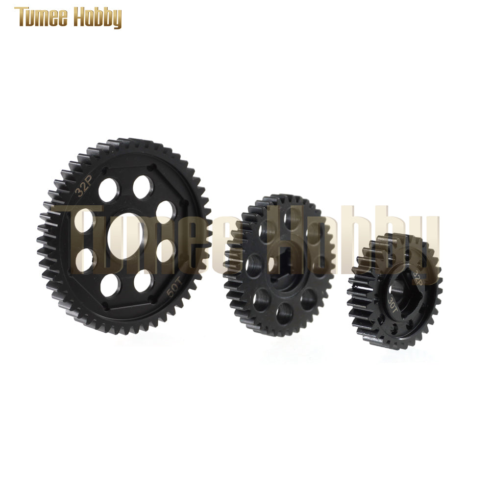 Tumee Hobby Carbon Steel Transmission Gear Set 50T/40T/30T Trans Gears for 1/4 Promoto-MX Motorcycle Dirt Bike RTR