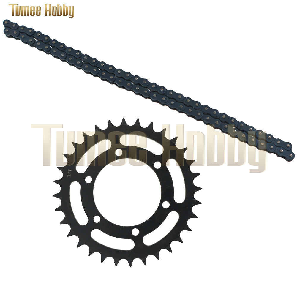 Tumee Hobby Medium Carbon Steel 32T High Speed Hub Chain Sprocket & Manganese Steel Roller Chain for LOSI 1:4 Promoto-MX Motorcycle Dirt Bike RTR FXR LOS06000 LOS06002