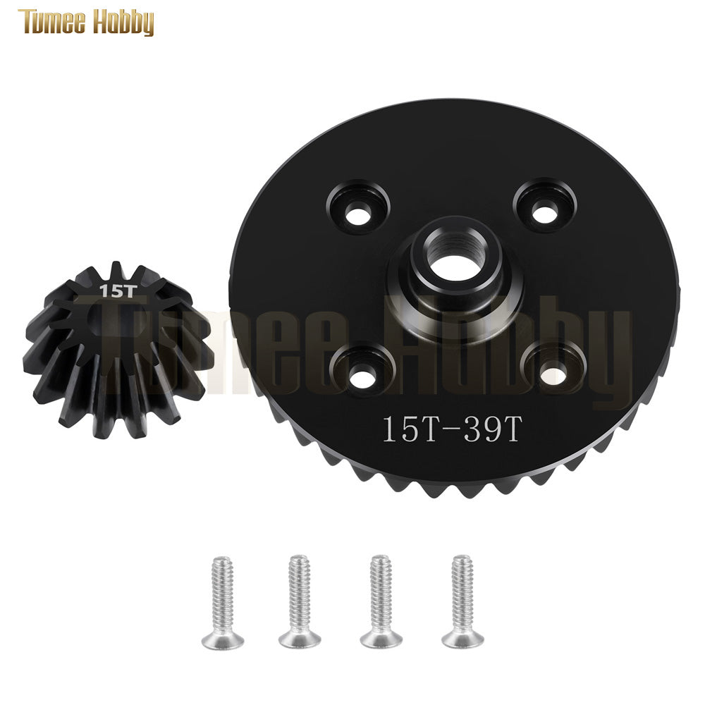 Tumee Hobby Metal 39+15T Diff Main Gear with Pinion for TT02 RC Crawler Car Upgrade Parts