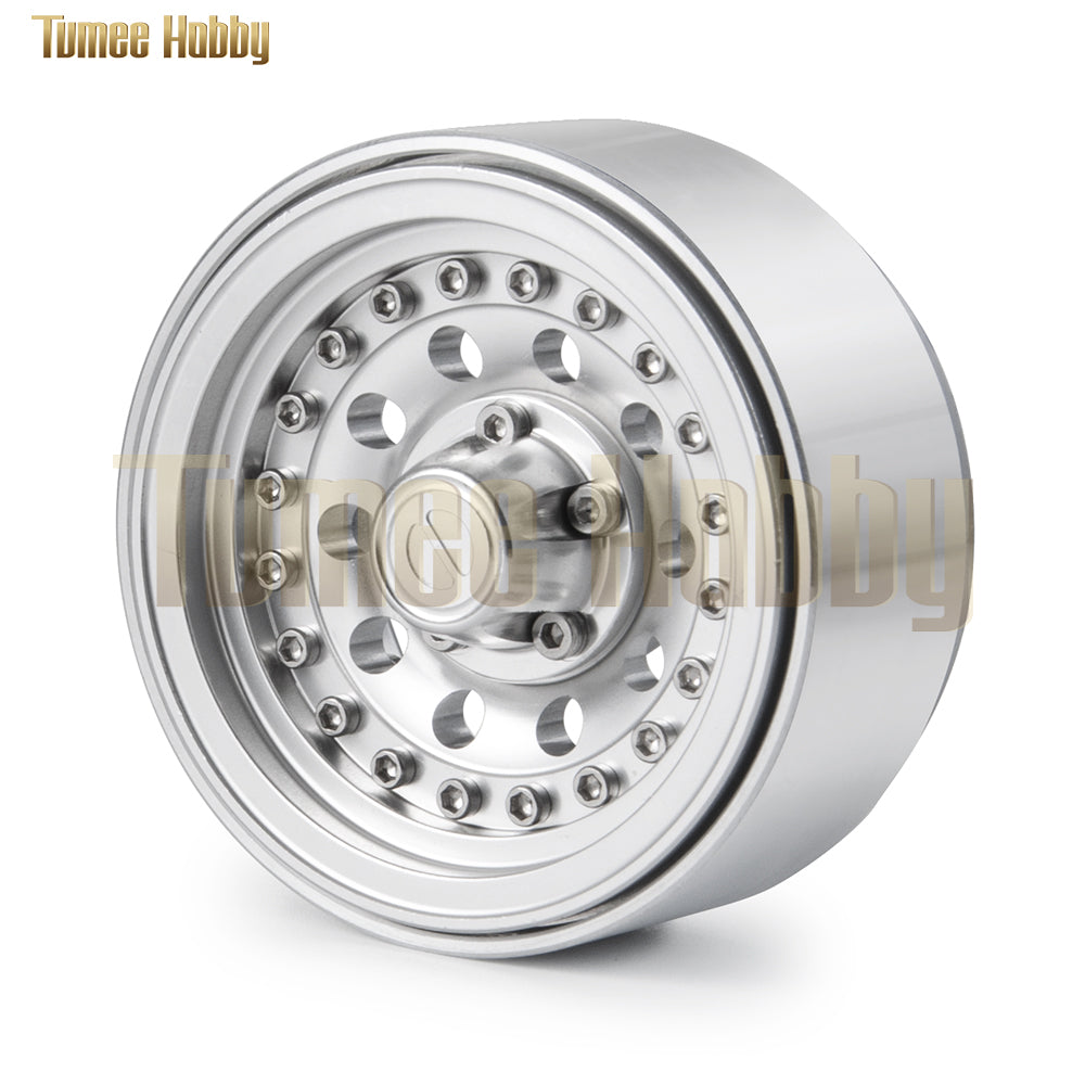 Tumee Hobby 1.9 Metal Beadlock Wheel Hub Rim for 1/10 RC Crawler Axial SCX10 90046 D90 D110 CC01 Traxxas TRX4 Upgrade Parts