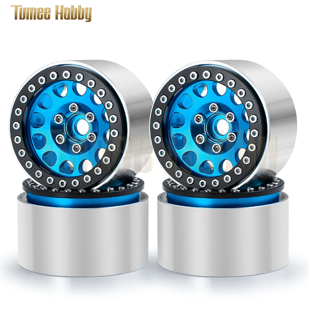 Tumee Hobby 1.9" Beadlock Wheel Rim Extended Wheels Hubs for Axial SCX10 Traxxas TRX4 D90 4WD 1/10 RC Crawler Car Upgrade Parts