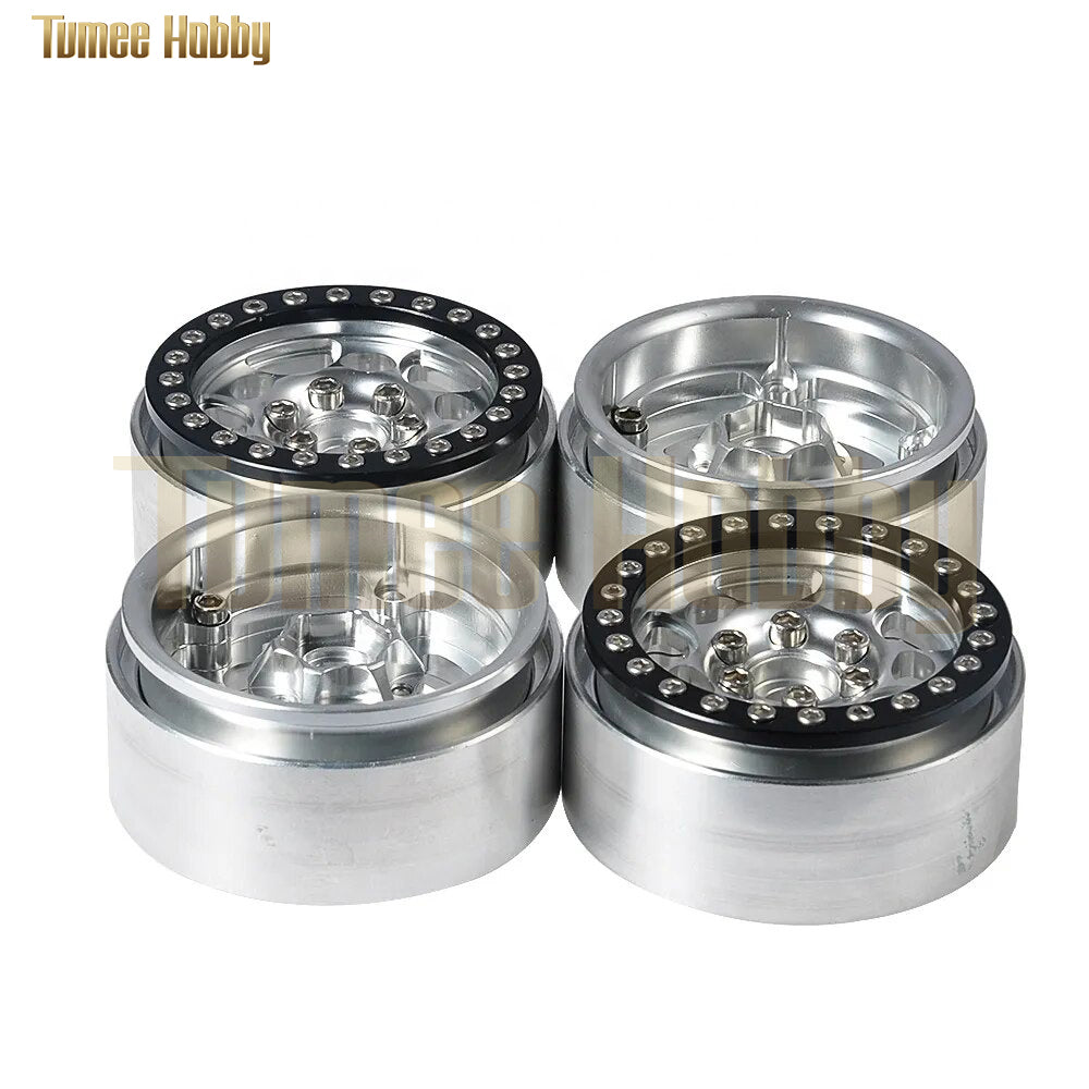 Tumee Hobby 1.9" Beadlock Wheel Rim Alloy Metal Wheel Hub for 1/10 RC Rock Crawler Axial SCX10 CC01 Wraith D90 TRAXXAS TRX4 Wheels