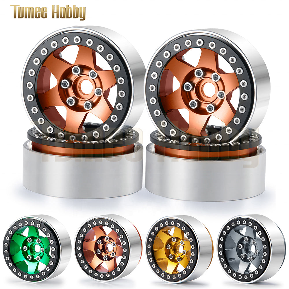 Tumee Hobby 1.9" Beadlock Wheel Rim Hub for 1/10 RC Crawler Car Axial SCX10 D90 Traxxas TRX4 TRX6 D90 Upgrade Parts