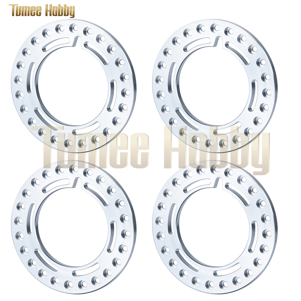 Tumee Hobby 4PCS Aluminum Alloy 1.9" Wheel Outer Beadlock Ring for 1/10 RC Crawler Axial SCX10 90046 Traxxas TRX4 1.9 Wheel Rims