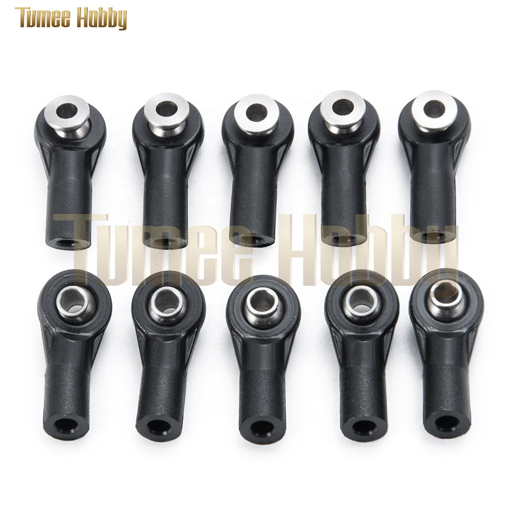 Tumee Hobby Plastic M3 Rod End Ball Head Holder Tie Rod Ends Ball Joints Right-Hand Screw for 1/10 RC Crawler Axial SCX10 Car Trucks