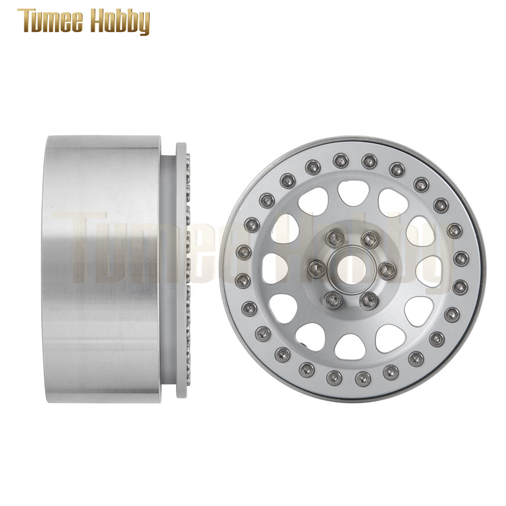 Tumee Hobby 1.9inch Beadlock Wheel Rim RC Model Car Wheel Hub for 1/10 Axial SCX10 CC01 Hobby Grade Car Toy Accessory