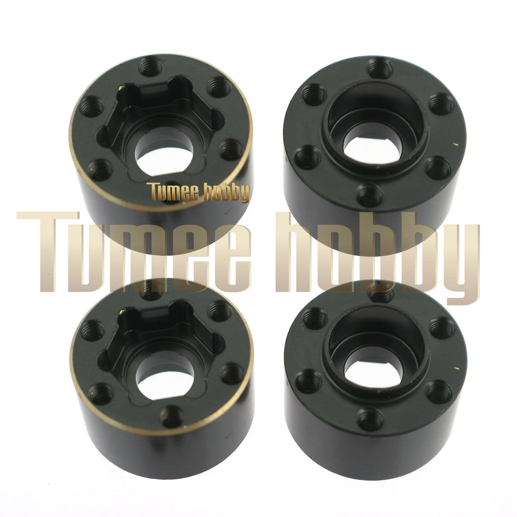 Tumee Hobby 4pcs/Set Brass Wheel Hub Hex Adapter 1/10 SCX10 TRX4 TRX6