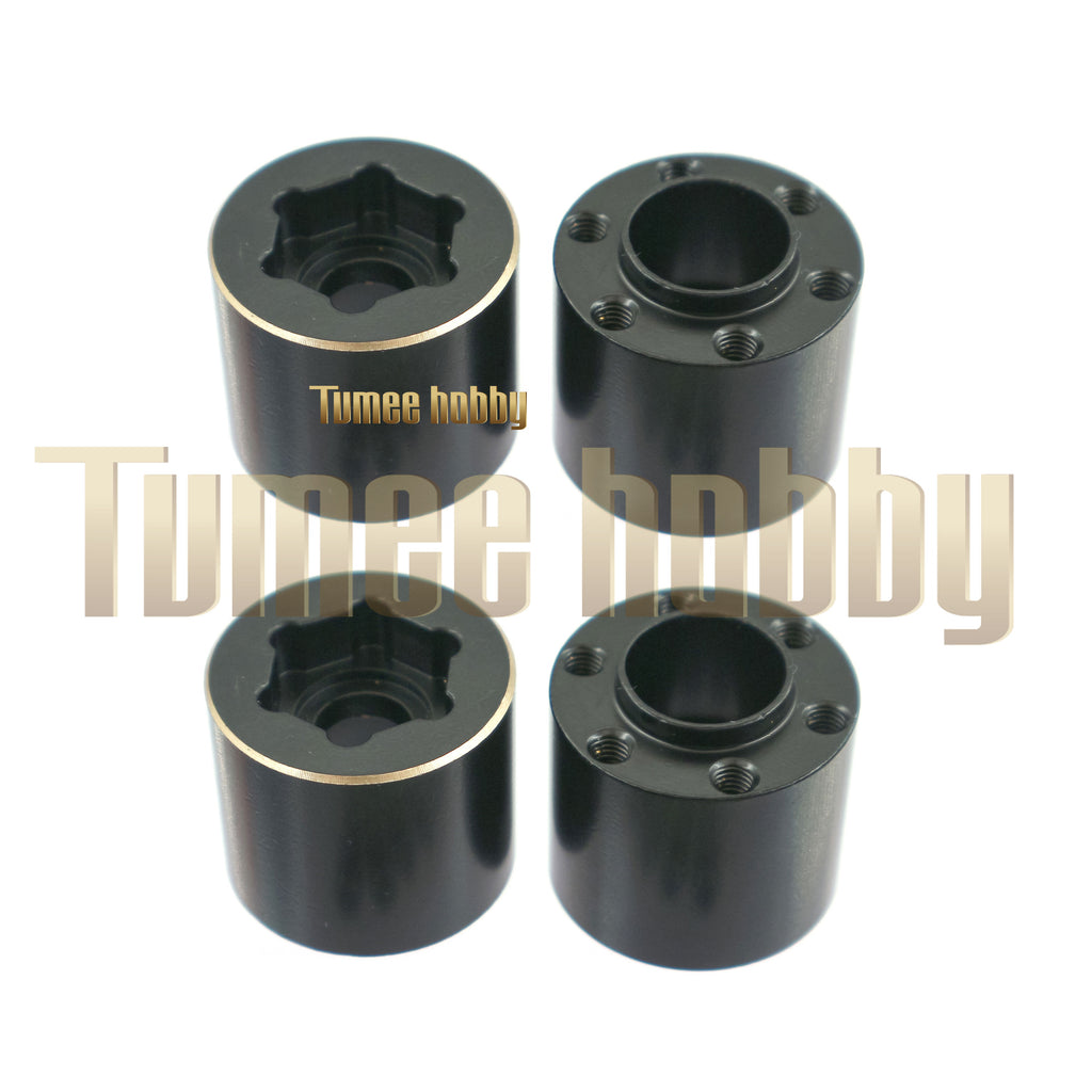 Tumee Hobby 4pcs/Set Brass Wheel Hub Hex Adapter 1/10 SCX10 TRX4 TRX6