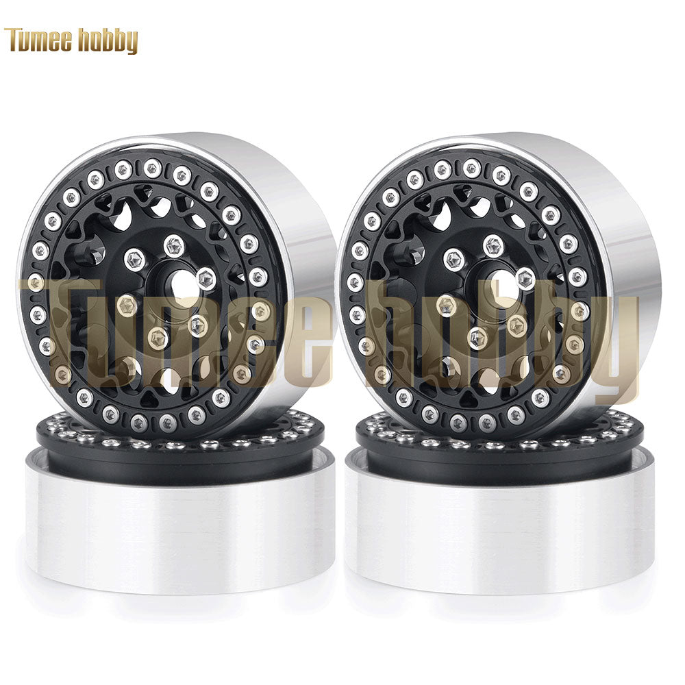 Tumee Hobby 1.9" Beadlock Wheel Rims 1/10 SCX10 90046 D90 TRX4 TRX6