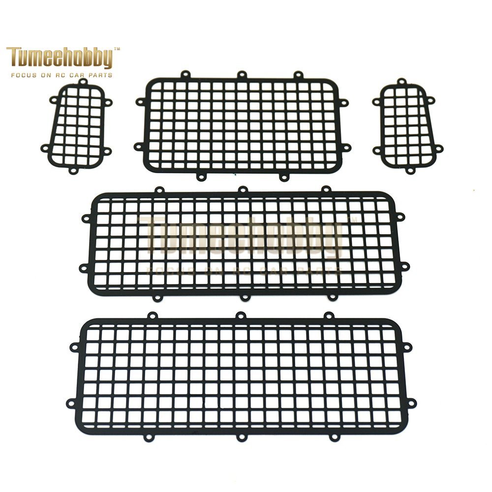 Tumee Hobby 5PCS/Set Metal Window Mesh Protective Net 1/10 TRX4 Defender