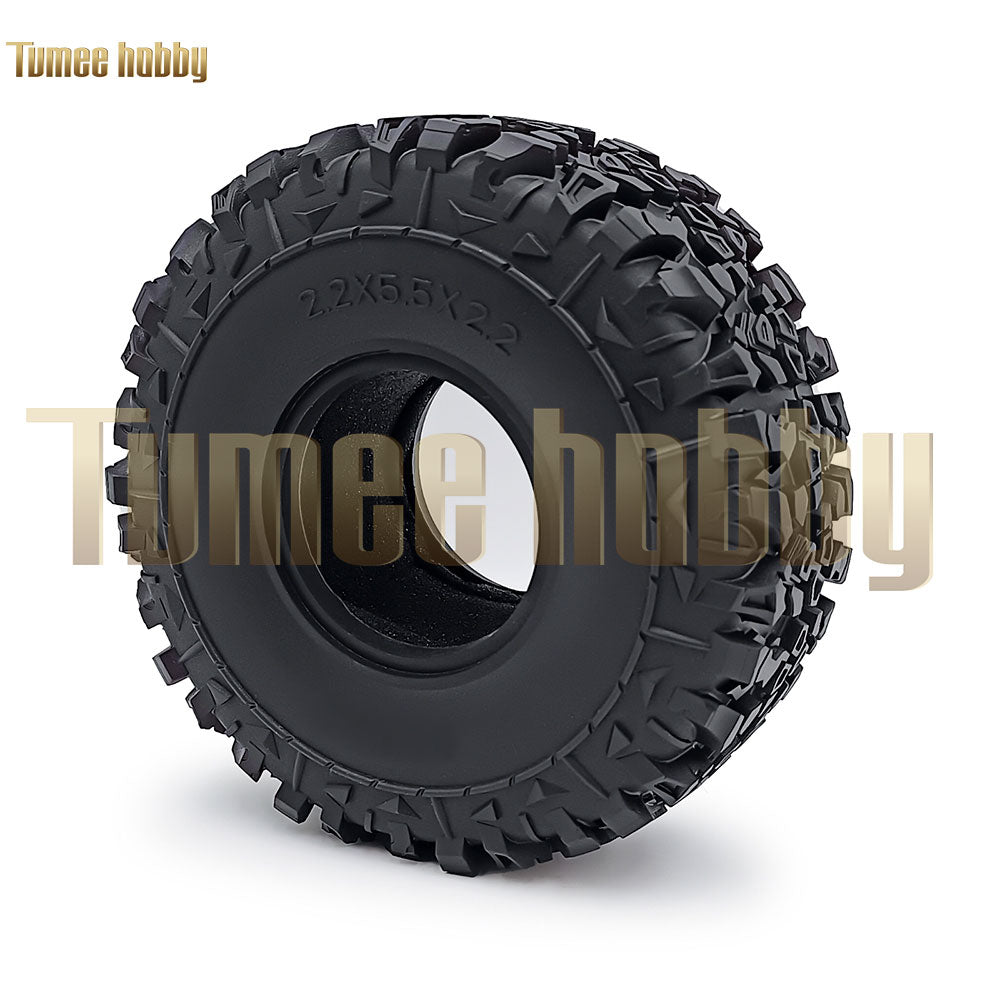 Tumee Hobby 1pc 1.9inch 2.2inch Rubber Tyre 1/10 Axial SCX10 Wraith TRX4 TRX6