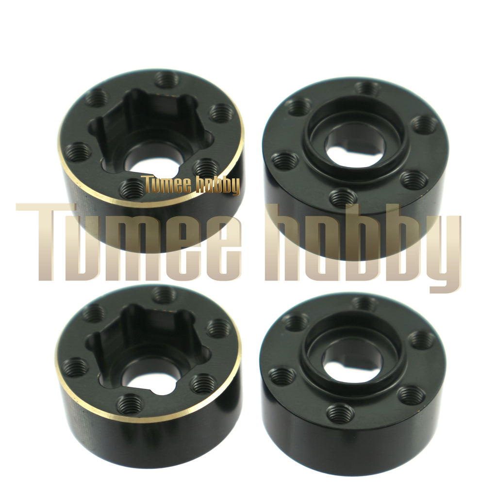 Tumee Hobby 4pcs/Set Brass Wheel Hub Hex Adapter 1/10 SCX10 TRX4 TRX6