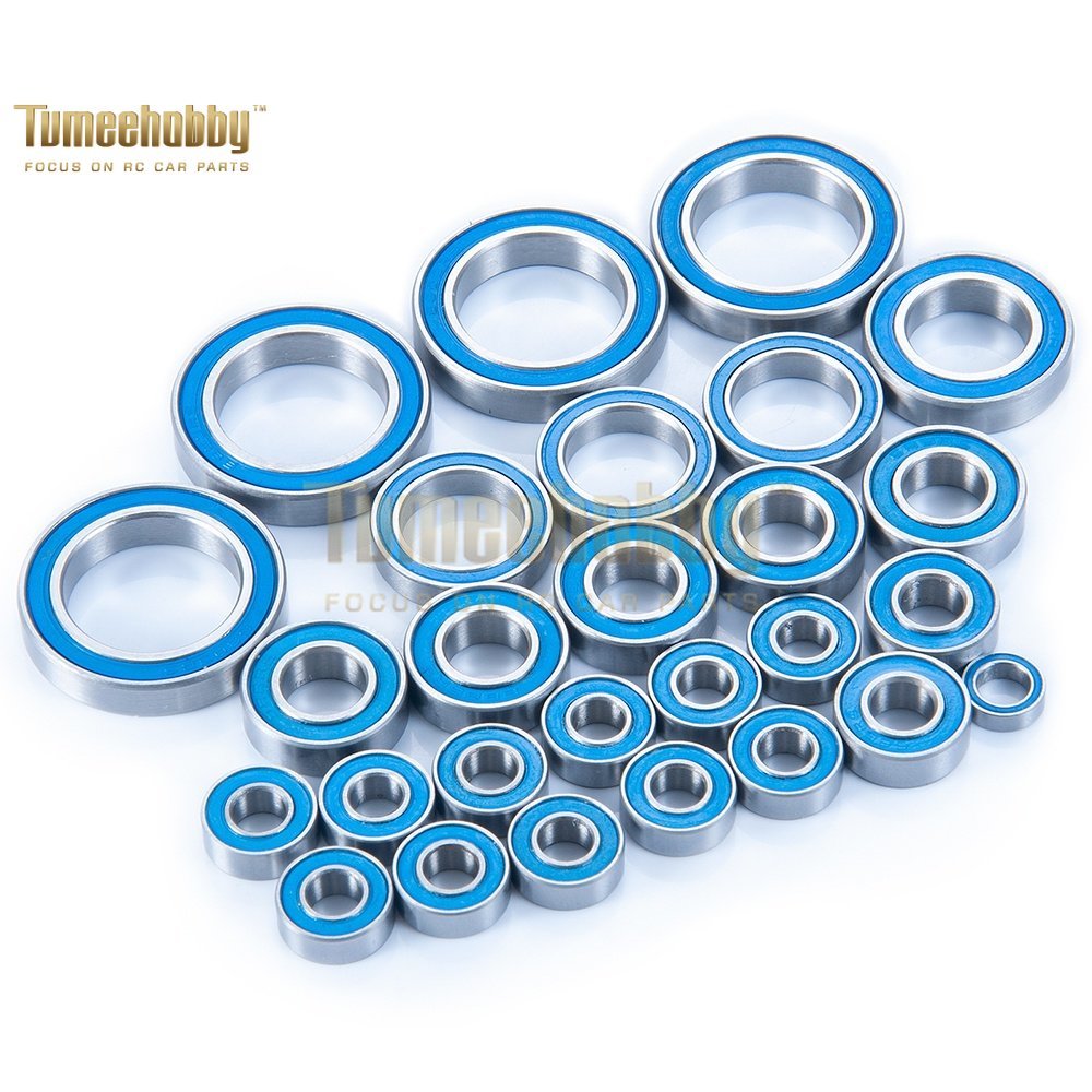 Tumee Hobby Rubber Seals+Chromium Steel 27Pcs Bearing Set 1/10 TRX-4 EREVO